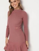  Rochie roz-închisă de tricot Taerara