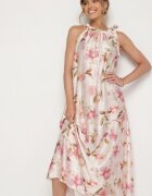  Rochie Roză De satin Cu flori Fenaresia