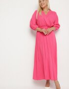  Rochie Rozalie Plisată Maxi cu decolteu petrecut și cordon în talie Lariah