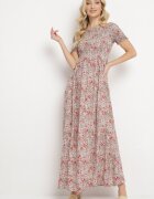  Rochie Rozalie Spaniolă Lungă din Bumbac cu Imprimeu Floral Mrosa