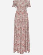  Rochie Rozalie Spaniolă Lungă din Bumbac cu Imprimeu Floral Mrosa