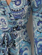  Rochie Tip plic Maxi Albastră cu Curea din material textil Jamiria