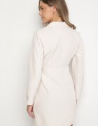  Rochie tip sacou Bej Mini cu un top petrecut Nivrade
