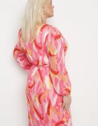  Rochie Trapezoidală Fuchsia cu mânecă lungă și căptușeală Nadica