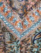  Rochie Verde Evazată cu Volan cu Imprimeu Paisley Kapiss