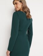  Rochie Verde închis Mini Cambrată Decorată cu încrețituri Meliokka
