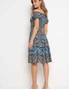  Rochie Verde-Neagră de bumbac spaniolă în Stil Boho Raelinora