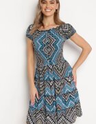  Rochie Verde-Neagră de bumbac spaniolă în Stil Boho Raelinora