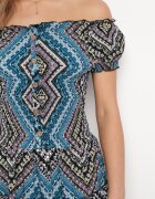  Rochie Verde-Neagră de bumbac spaniolă în Stil Boho Raelinora