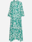  Rochie verde vâscoză decorată cu model ornamental Golilena