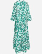  Rochie verde vâscoză decorată cu model ornamental Golilena