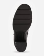 romanciaga Ghete până la gleznă cu dungi decorative și cataramă cu toc gros Anaris Negre