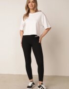romee's Colanți cu dungi și talie înaltă decorați cu broderie Aegerine Negri