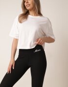 romee's Colanți cu dungi și talie înaltă decorați cu broderie Aegerine Negri