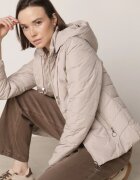 romee's Jachetă De tranziție Bej închis cu Cusături Matlasate și Glugă Detașabilă Olunea