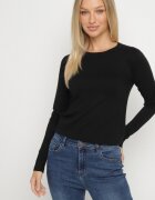 romee's Pulover Negru Clasic cu Viscoză Oleva