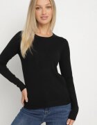 romee's Pulover Negru Clasic cu Viscoză Oleva