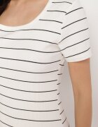 romee's Rochie Albă Din bumbac Cu dungi Cu croială ajustată Tiamirene