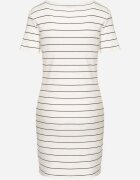 romee's Rochie Albă Din bumbac Cu dungi Cu croială ajustată Tiamirene