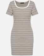 romee's Rochie din bumbac gri deschis cu dungi croială ajustată Tiamirene