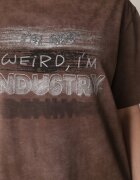 romee's T-shirt Maro din Bumbac cu Croială Oversize cu Imprimeu Orinvyra
