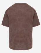 romee's T-shirt Maro din Bumbac cu Croială Oversize cu Imprimeu Orinvyra