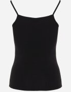 romee's Top de lenjerie Negru din Bumbac Decorat cu Bordură din Dantelă Bervina