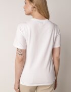 romee's Tricou Alb din Bumbac cu Spate Mai Lung și Decupaje Laterale Cordalea