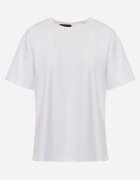 romee's Tricou Alb din Bumbac Tip Oversize Nedika