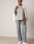 romee's Tricou Gri din Bumbac Tip Oversize Nedika