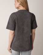 romee's Tricou Gri închis din bumbac cu croială supradimensionată cu inscripție Orinvyra