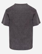 romee's Tricou Gri închis din bumbac cu croială supradimensionată cu inscripție Orinvyra