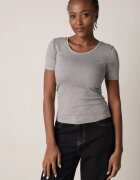 romee's Tricou Gri Reiat Decorat Pe laterale Cu încrețituri Nedisa