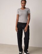 romee's Tricou Gri Reiat Decorat Pe laterale Cu încrețituri Nedisa