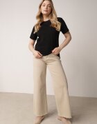 romee's Tricou Negru din Bumbac cu Spate Mai Lung și Decupaje Laterale Cordalea
