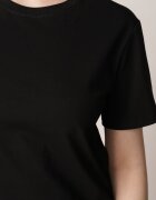 romee's Tricou Negru din Bumbac cu Spate Mai Lung și Decupaje Laterale Cordalea