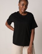 romee's Tricou Negru din Bumbac Tip Oversize Nedika