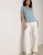 romee's Tricou Reiat Albastru Deschis Decorat cu încrețituri pe laterale Nedisa