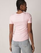 romee's Tricou Roz Reiat Decorat pe Laterale cu Încrețituri Nedisa