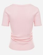romee's Tricou Roz Reiat Decorat pe Laterale cu Încrețituri Nedisa