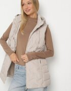 romee's Vestă Bej închisă De tranziție cu croială cambrată cu glugă Olendra