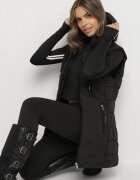 romee's Vestă Neagră de tranziție cu croială cambrată cu glugă Olendra