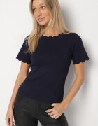 rosa Bluză Bleumarin Tricotată cu mânecă scurtă Bellalanie