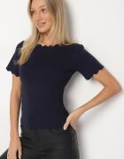 rosa Bluză Bleumarin Tricotată cu mânecă scurtă Bellalanie