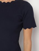 rosa Bluză Bleumarin Tricotată cu mânecă scurtă Bellalanie