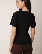 rosa Bluză din tricot neagră cu mânecă scurtă Bellalanie