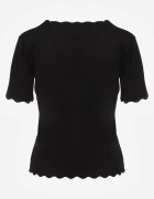 rosa Bluză din tricot neagră cu mânecă scurtă Bellalanie