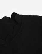 rosa Bluză din tricot neagră cu mânecă scurtă Bellalanie