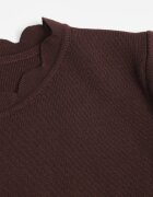 rosa Bluză Maro din tricot cu mânecă scurtă Bellalanie