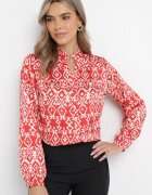 rosa Cămașă Roșie cu Imprimeu Modelat Enzoa